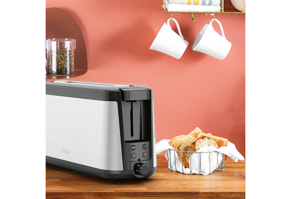 TEFAL Toaster TL4308 Element Langschlitz 1000W Edelstahl/schwarz