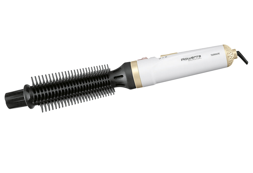 ROWENTA Warmluftbürste Curl Release Brush CF 3910 weiß/gold