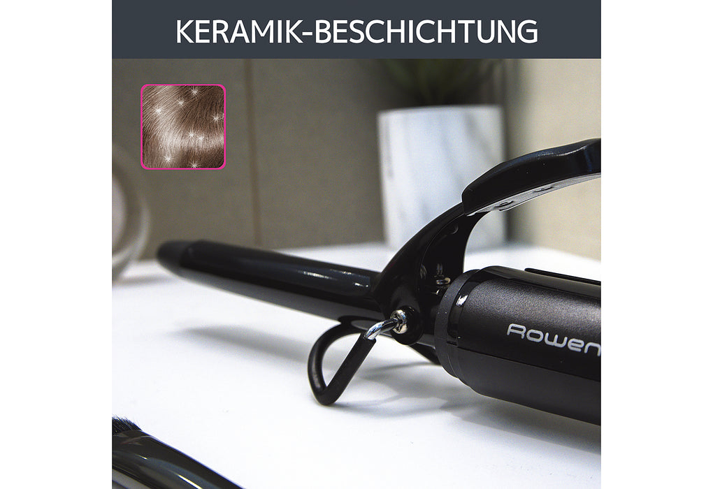 ROWENTA Lockenstab CF2119 16mm schwarz/pink