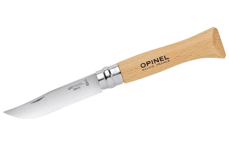 OPINEL Messer No 06 Griff Buche 7,2cm lange Edelstahlklinge rostfrei