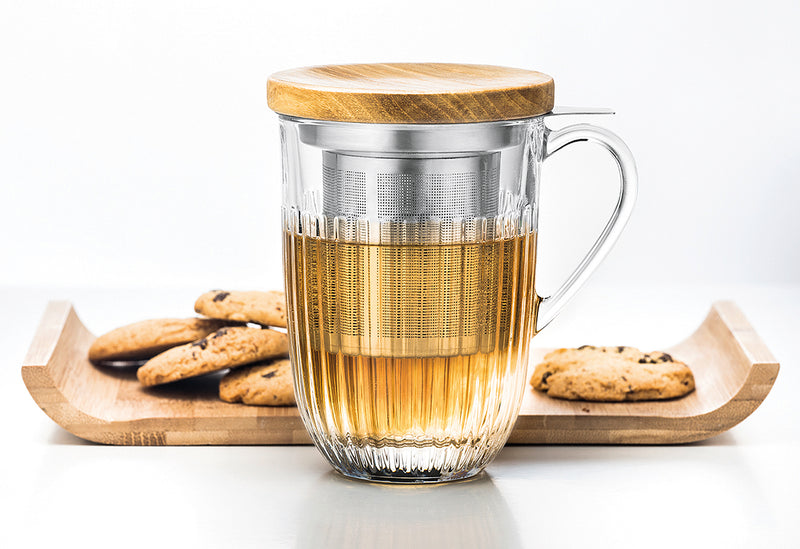 LA ROCHERE Teeglas Ouessant 400ml mit Teesieb und Deckel