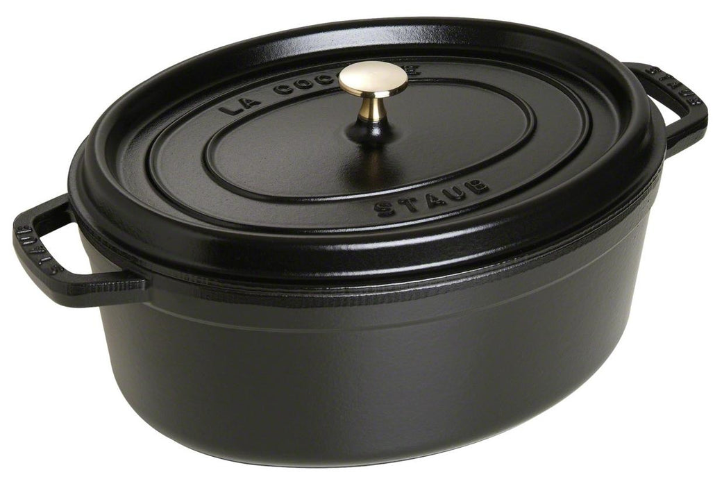 STAUB Cocotte Schmortopf oval new Classic Gusseisen 6,7 l 33cm schwarz