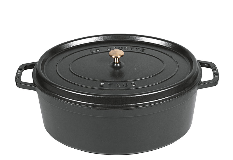 STAUB Cocotte Schmortopf oval new Classic Gusseisen 6,7 l 33cm schwarz