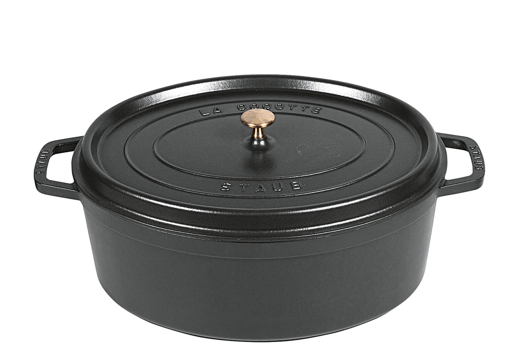 STAUB Cocotte Schmortopf oval new Classic Gusseisen 6,7 l 33cm schwarz