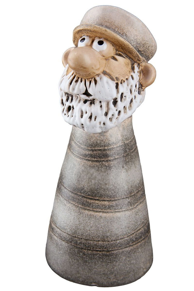 Zaunhocker, Zauntier als Keramikfigur wetterfest, Modell: Matrose Material Keramik, Höhe 21 cm, Öffnung 7,5 cm, Bauernhoftiere ideal für Garten, Terrasse, Balkon oder einfach Zuhause.