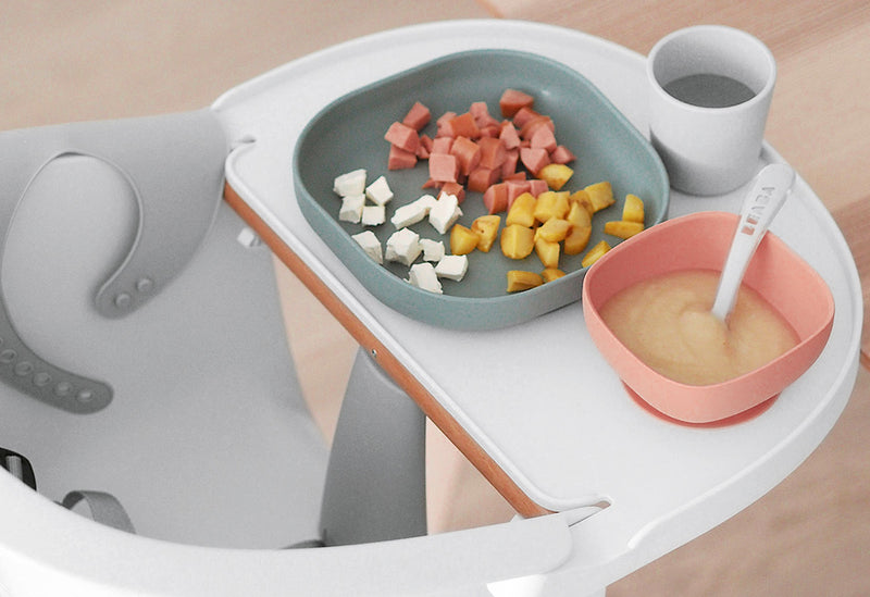 BEABA Geschirrset aus Silikon Eucalyptus grün 4teilig