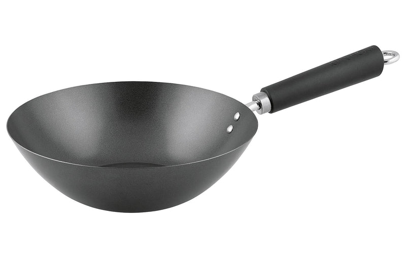 KEN HOM Wokpfanne Ø27cm mit Phenolharz-Griff antihaft Karbonstahl