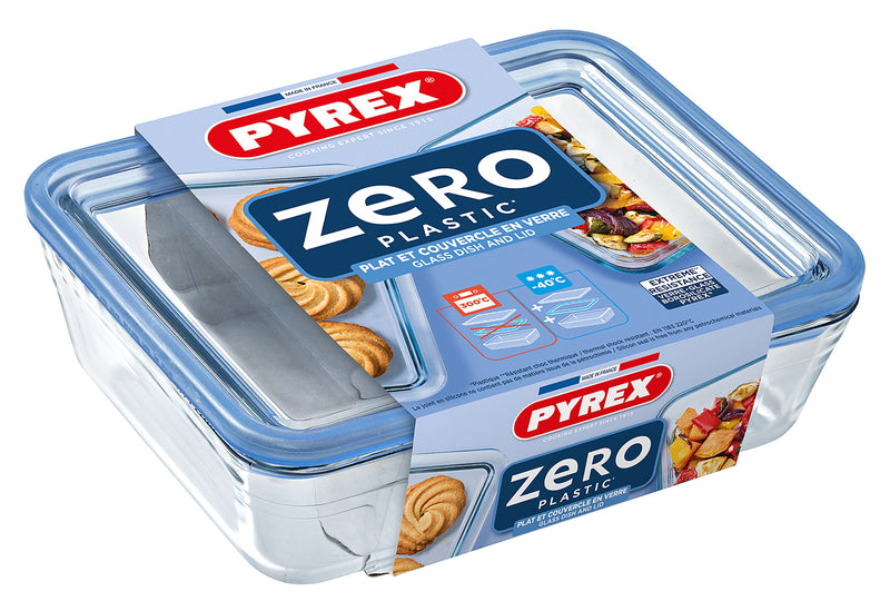 PYREX Zero Plastic Frischhaltedose mit Deckel 1,5l 22x17x6cm