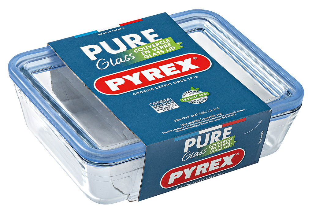 PYREX Zero Plastic Frischhaltedose mit Deckel 1,5l 22x17x6cm