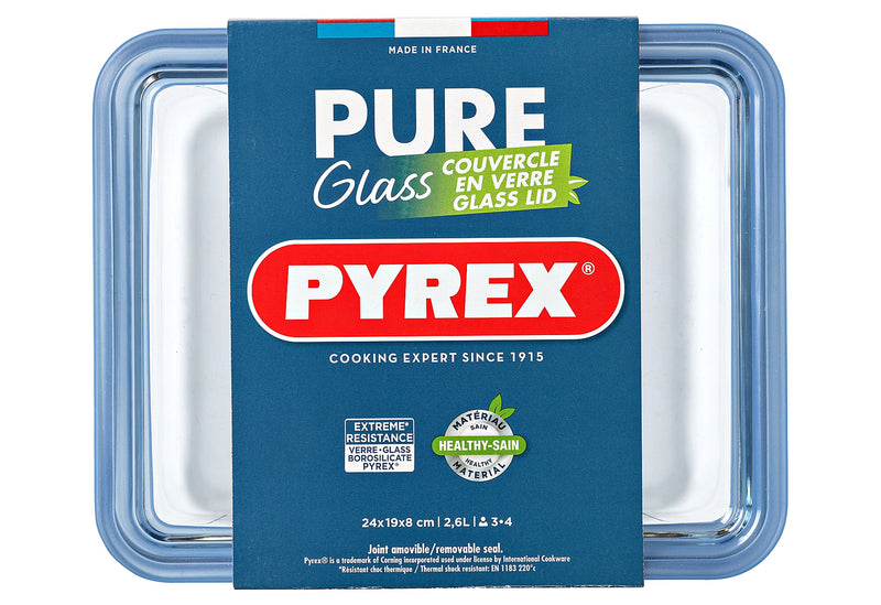 PYREX Zero Plastic Frischhaltedose mit Deckel 2,6l 24x19x8cm