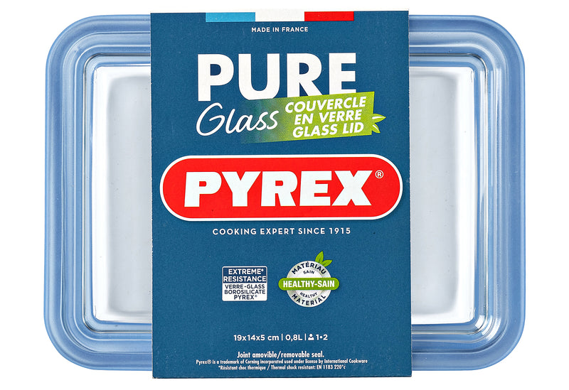 PYREX Zero Plastic Frischhaltedose mit Deckel 0,8l 19x14x5cm