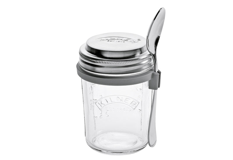Frühstücksglas mit Löffel, 350 ml