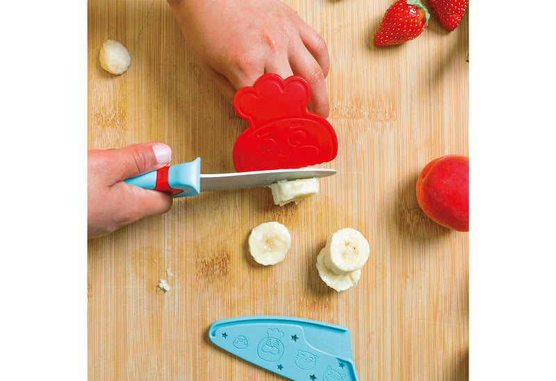 CHEFCLUB Messer für Kinder (Blau&Rot)