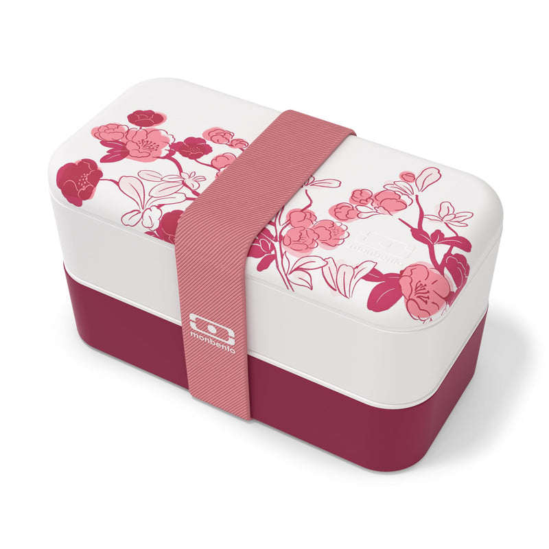 MONBENTO Brotdose Original FR Graphic Magnolia 18.5cm weiß-pink
