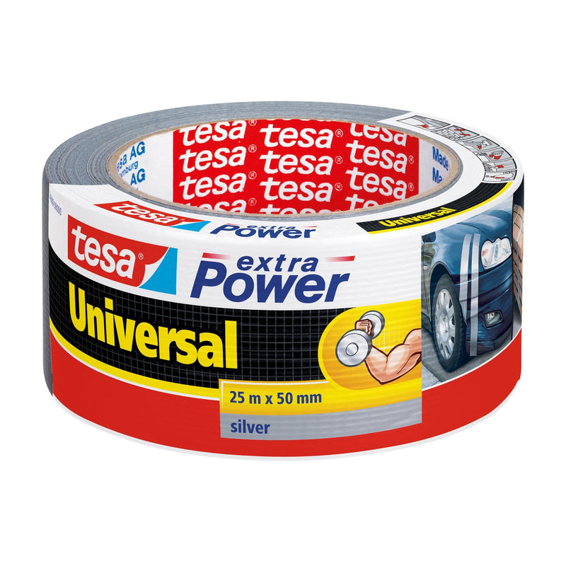TESA Gewebeband extra Power 50mm 25m silbergrau