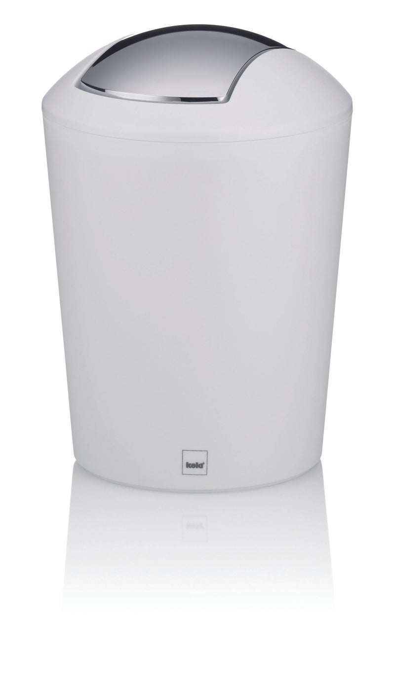 KELA Schwingdeckeleimer Marta Ø15cm H21cm 1,7l weiß