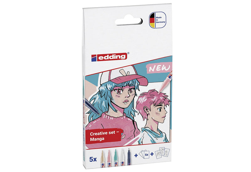 EDDING Acrylmarker 5300-1800 Manga fein 5erPack