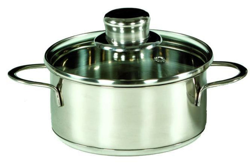 KARL KRÜGER Bratentopf Saturn mit Glasdeckel 0,75 l Ø14cm Edelstahl