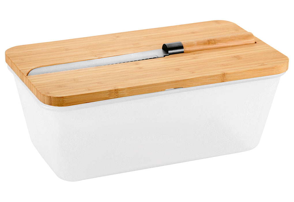 KESPER Brotbox mit Messer 34,8x20x15,5cm transparent