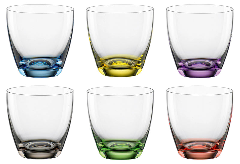 BOHEMIA Selection Whiskybecher Viva Colori 300ml farbig sortiert 6er Set