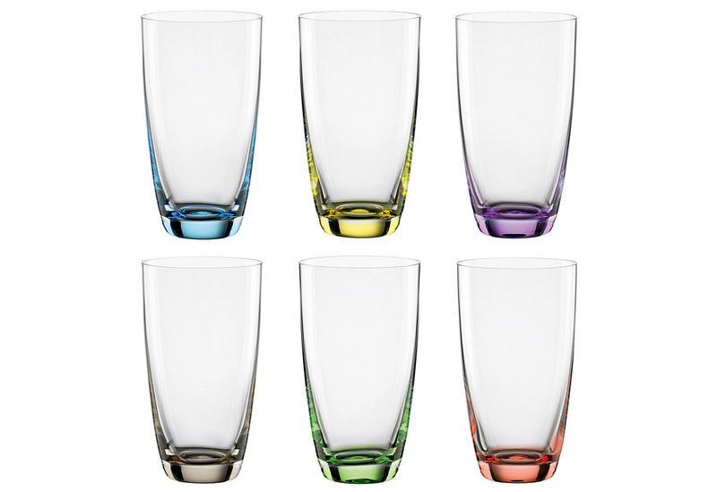 BOHEMIA Selection Longdrinkbecher Viva Colori 350ml farbig sortiert 6er Set