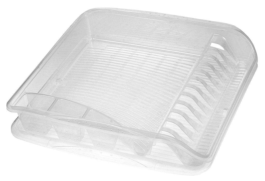 KEEEPER Geschirrablaufkorb large 39,5x39,5x8cm transparent mit Tablett