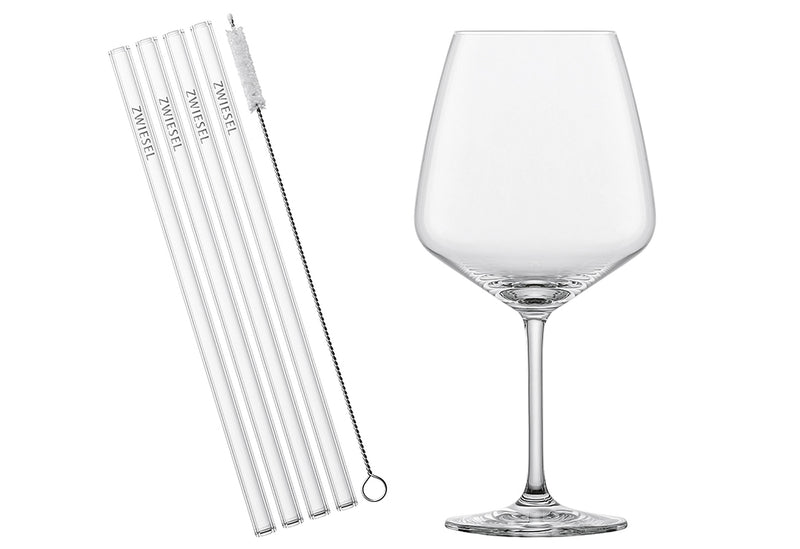 ZWIESEL GLAS Cocktail After Work Drinks (4x Gr. 140 4x Glashalme Gr. 150+Baumwollbürste)