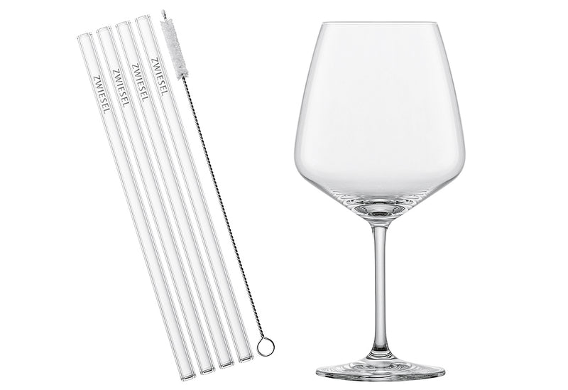 ZWIESEL GLAS Cocktail After Work Drinks (4x Gr. 140 4x Glashalme Gr. 150+Baumwollbürste)