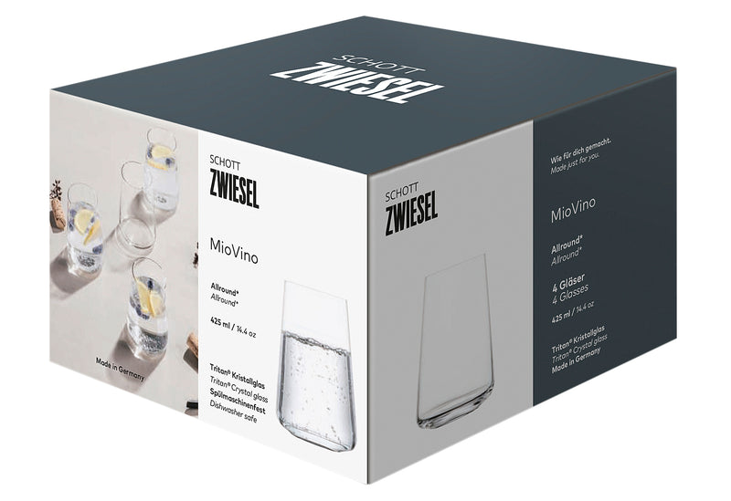 ZWIESEL GLAS Becher Allround mit Moussierpunkt MioVino 4er Set