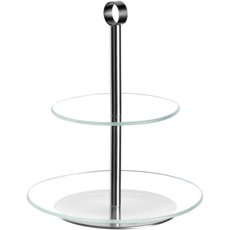 LEONARDO Etagere Cena 2teilig silber