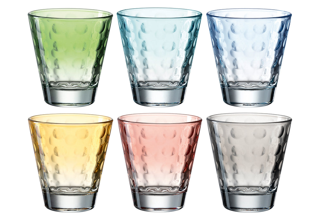 LEONARDO Whiskybecher Pastell sortiert Optic 6er Set