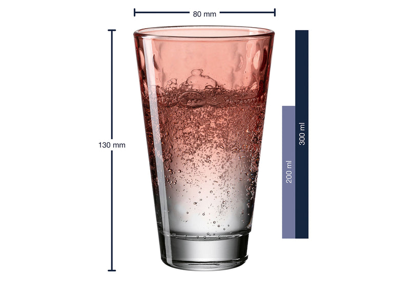 LEONARDO Set Longdrinkbecher Pastell sortiert Optic 6er Set