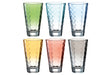 LEONARDO Set Longdrinkbecher Pastell sortiert Optic 6er Set