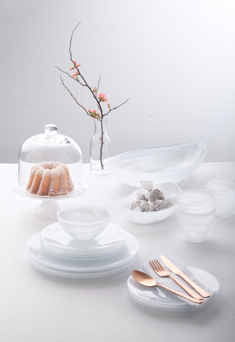 LEONARDO Schale Alabastro oval Ø32cm weiß