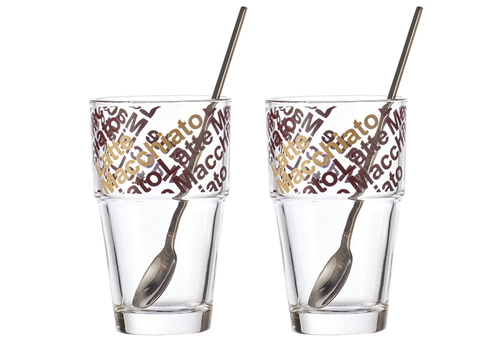 LEONARDO Latte Macchiato Set Café Latte Solo 370 ml 20,2cm 4 teilig