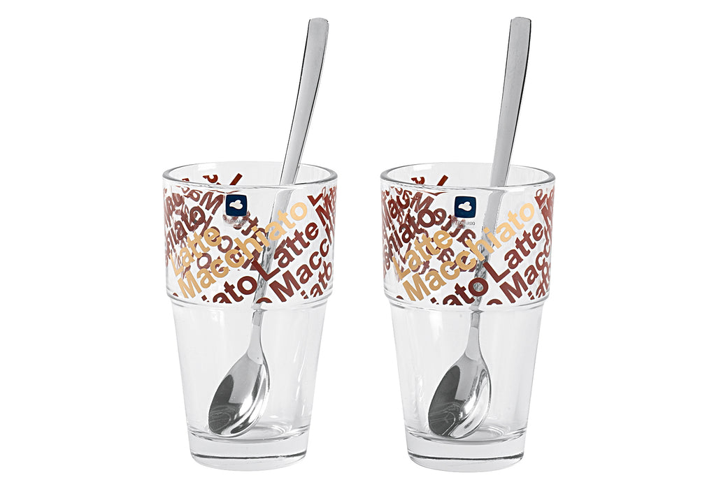 LEONARDO Latte Macchiato Set Café Latte Solo 370 ml 20,2cm 4 teilig