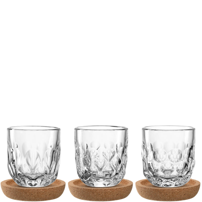 LEONARDO Espressoglas Gocce 60ml mit Untersetzer Set 6teilig