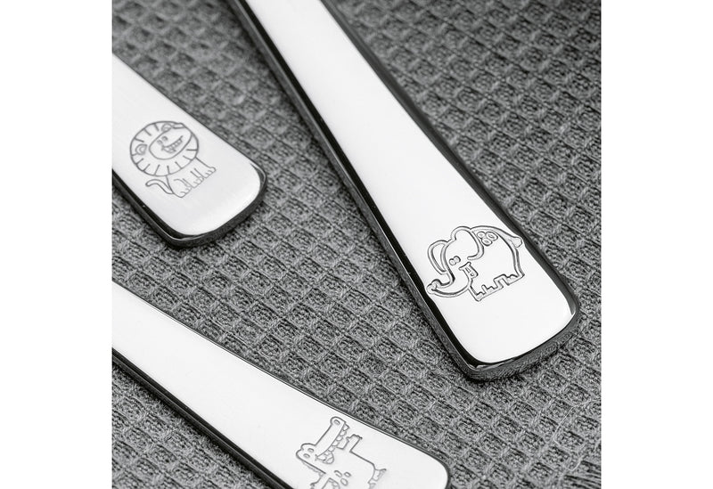 LEONARDO Kinderbesteck Elefant/Krokodil/Löwe 4teilig