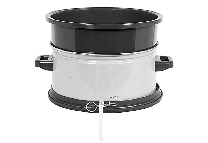 KOCHSTAR Saftgewinner Kombi-Set Ø35cm steingrau/weiß