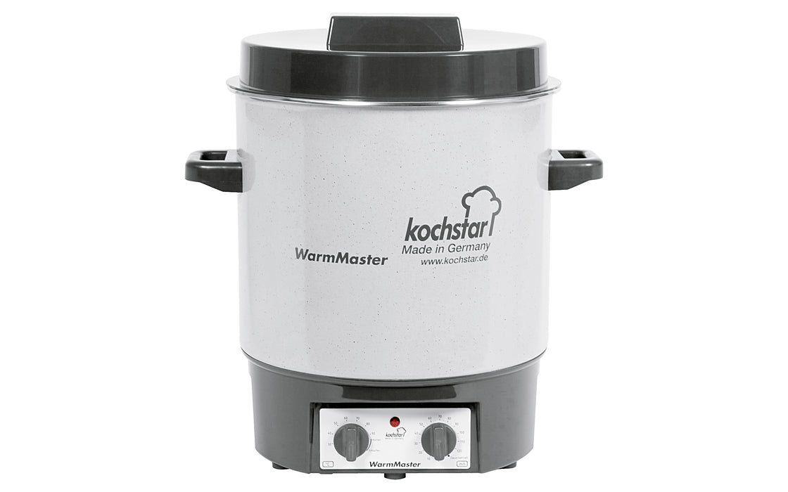 KOCHSTAR Einkochautomat WarmMaster S mit Uhr 27 l Ø35cm steingrau/weiß