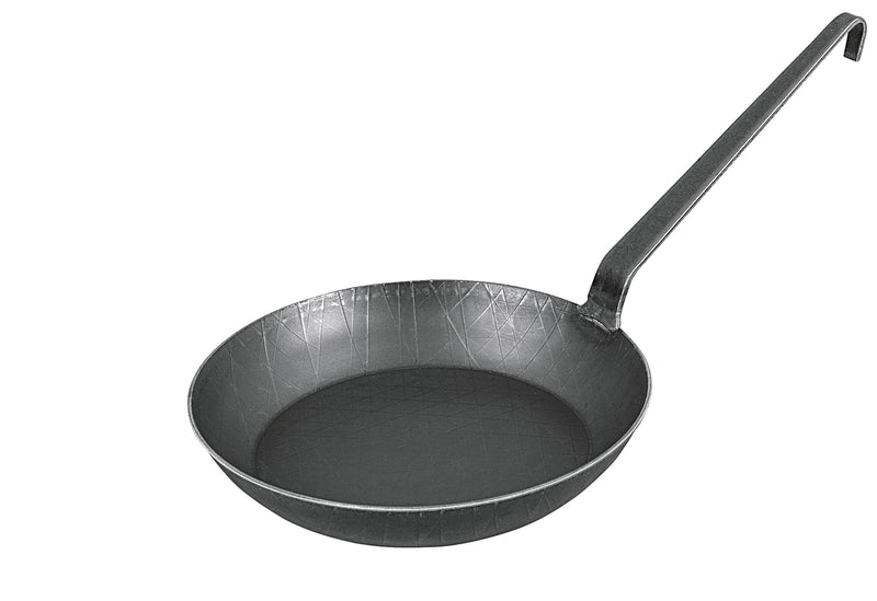 TURK Bratpfanne schmiedeeisern mit Hakenstiel Ø24cm schwarz