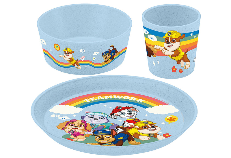 KOZIOL Kindergeschirr Paw Patrol Grow 3teilig hellblau
