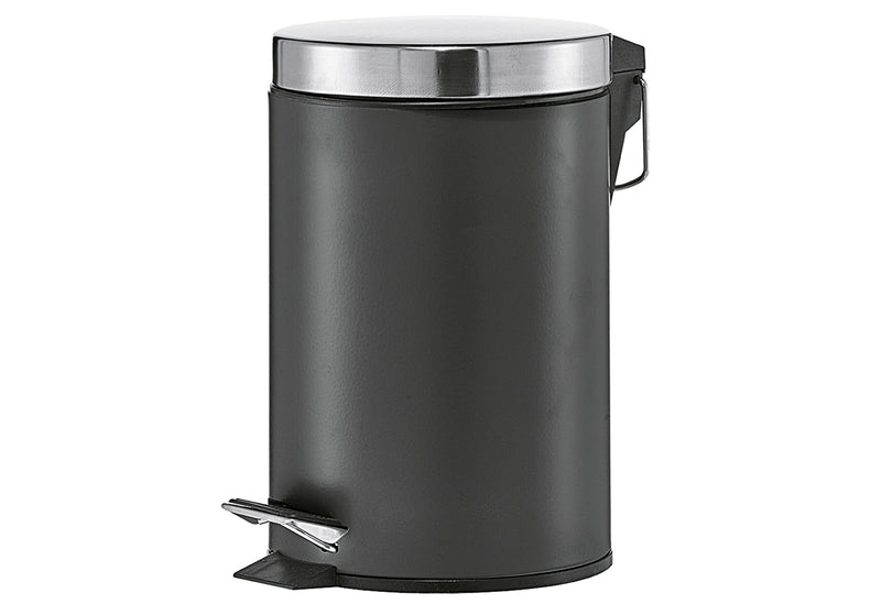 ZELLER PRESENT Treteimer Metall/Edelstahl matt 3 l 26cm Ø17cm schwarz