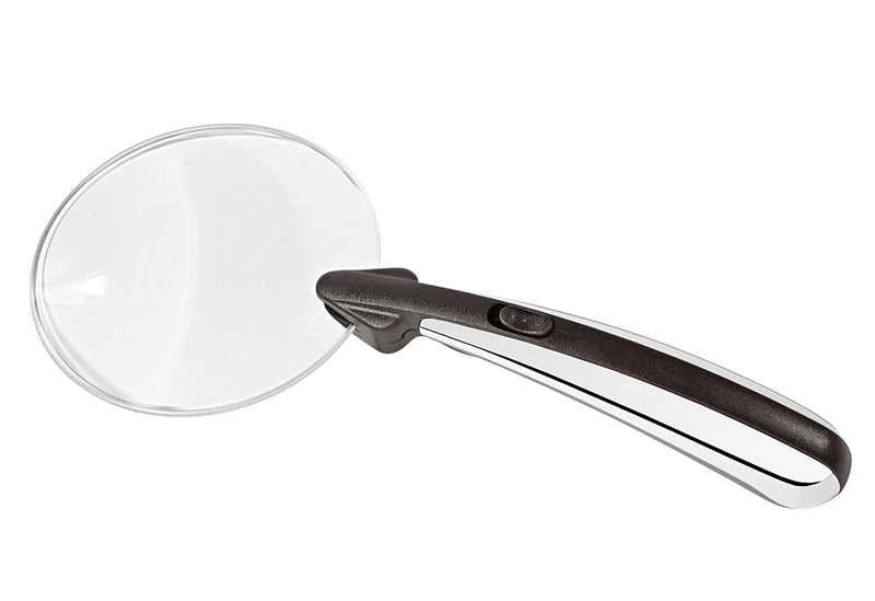 WEDO Lupe mit LED-Licht rahmenlos schwarz/chrom rund