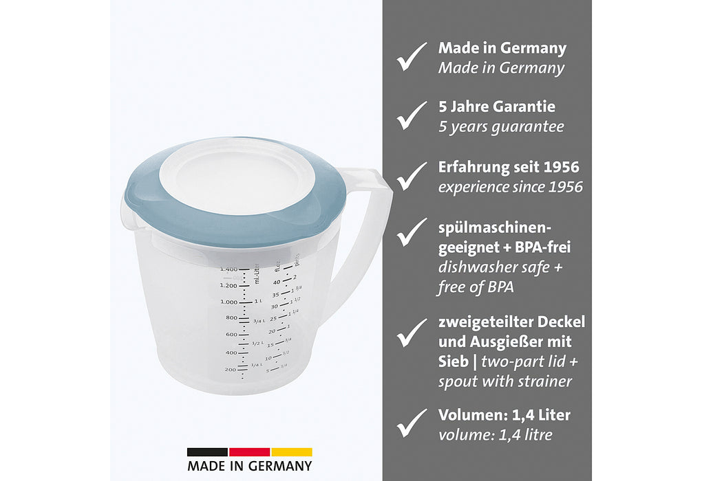 WESTMARK Rührbecher mit Deckel Helena 1,4l blau