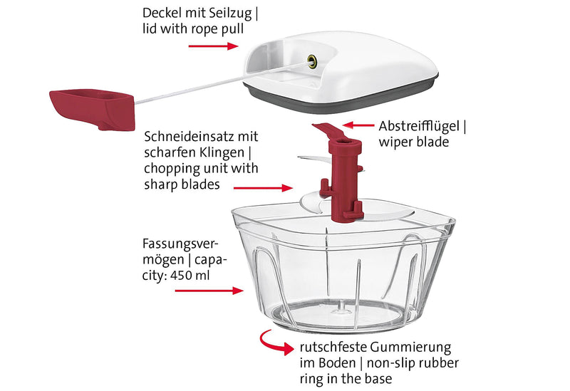 WESTMARK Multi-Schneider mit Seilzug 450ml