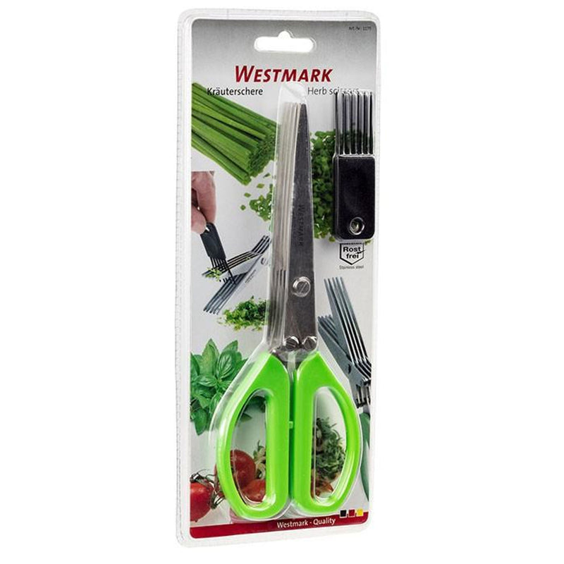 WESTMARK Kräuterschere Kräuterfee mit 5 Klingen und Reinigungskamm 20x8x2cm