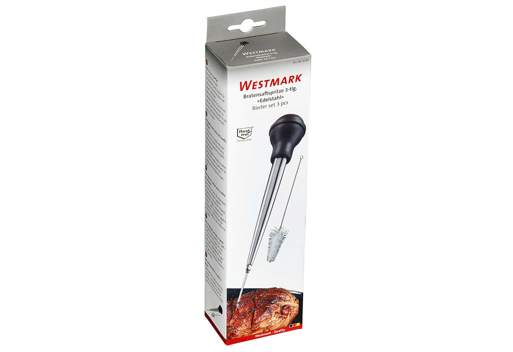 WESTMARK Bratensaftspritze Edelstahl 28cm 3teilig