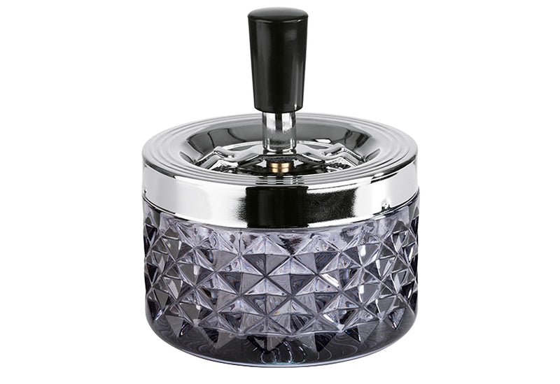 APS Drehascher Glas Ø9,5cm dark grey