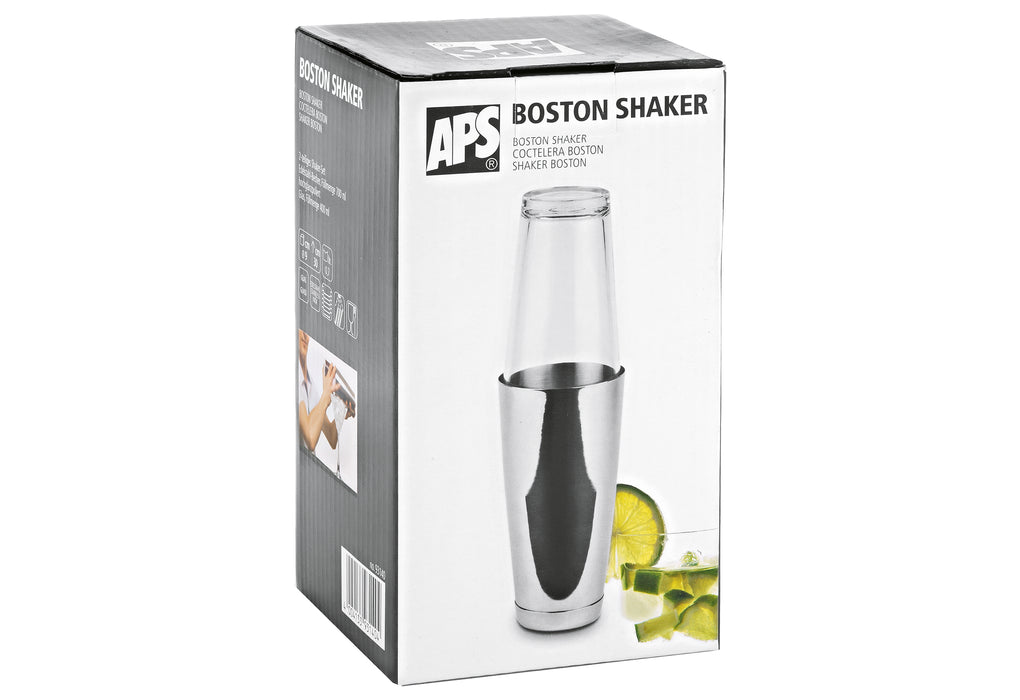 APS Boston Shaker Edelstahlbecher 700ml+Glas 400ml